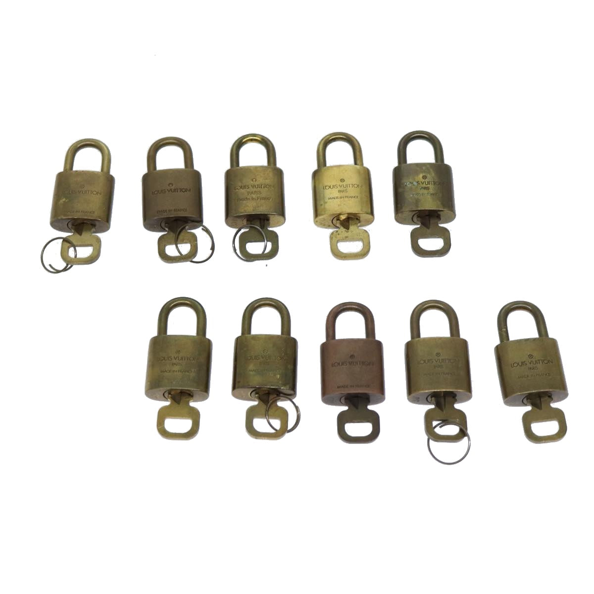 LOUIS VUITTON Padlock 10set Gold Tone LV ar11665B