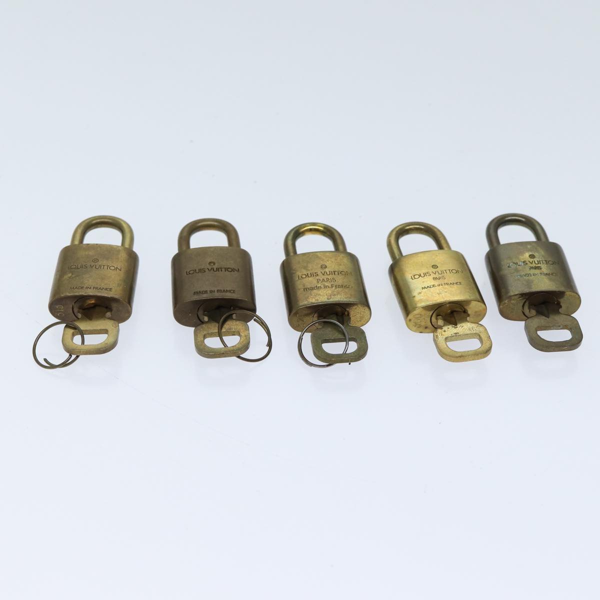 LOUIS VUITTON Padlock 10set Gold Tone LV ar11665B