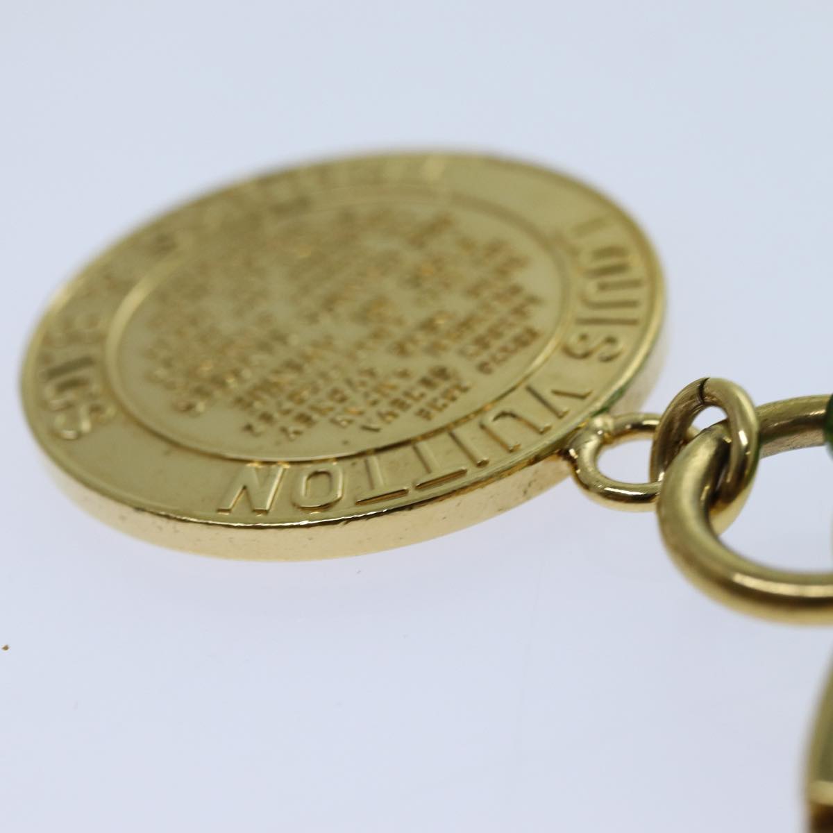LOUIS VUITTON Vernis T&B Porte Cles Ron Key Holder Green LV ar11669B