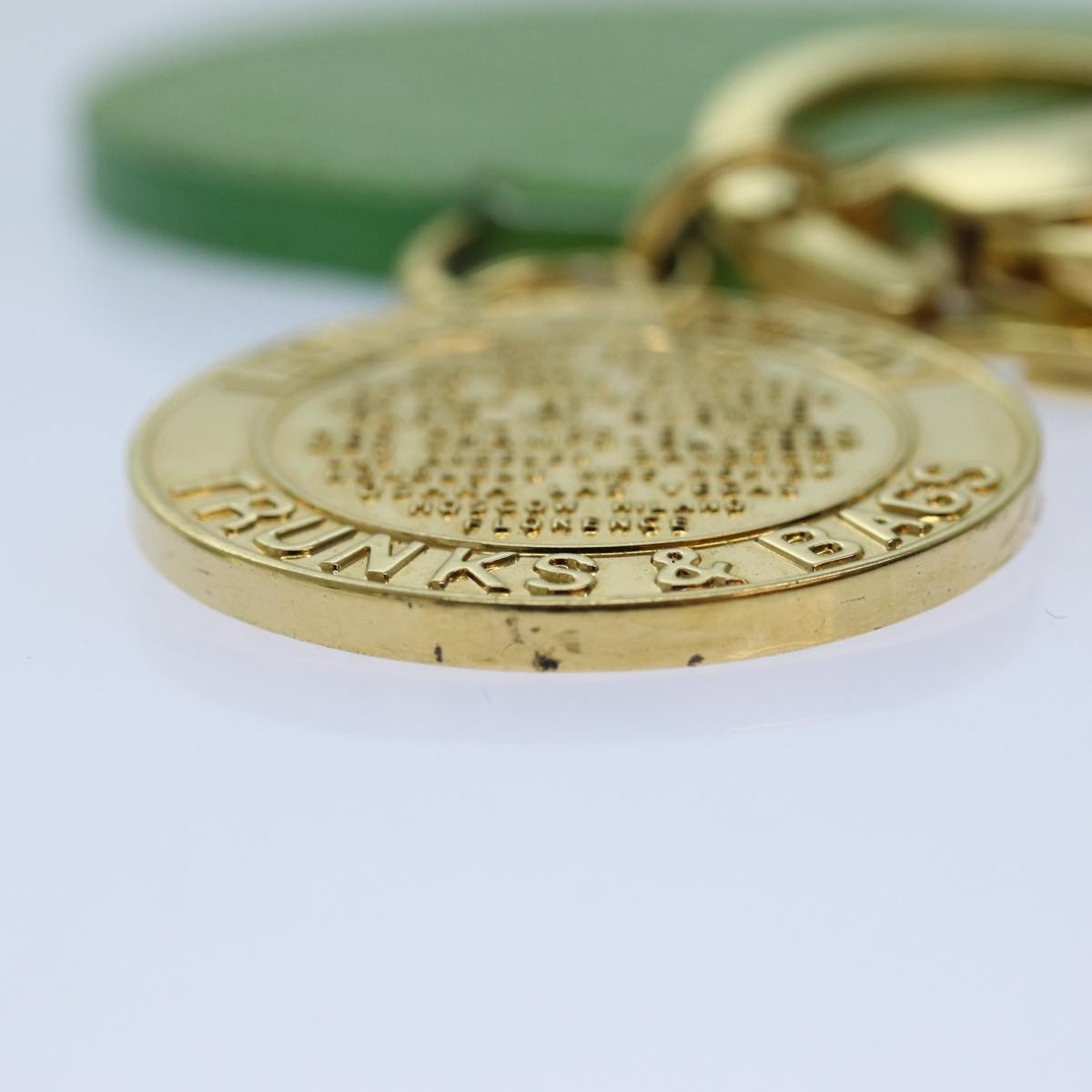 LOUIS VUITTON Vernis T&B Porte Cles Ron Key Holder Green LV ar11669B