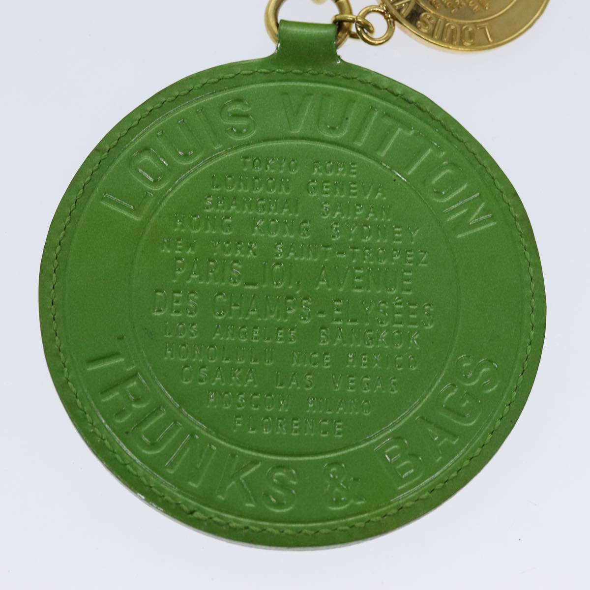 LOUIS VUITTON Vernis T&B Porte Cles Ron Key Holder Green LV ar11669B