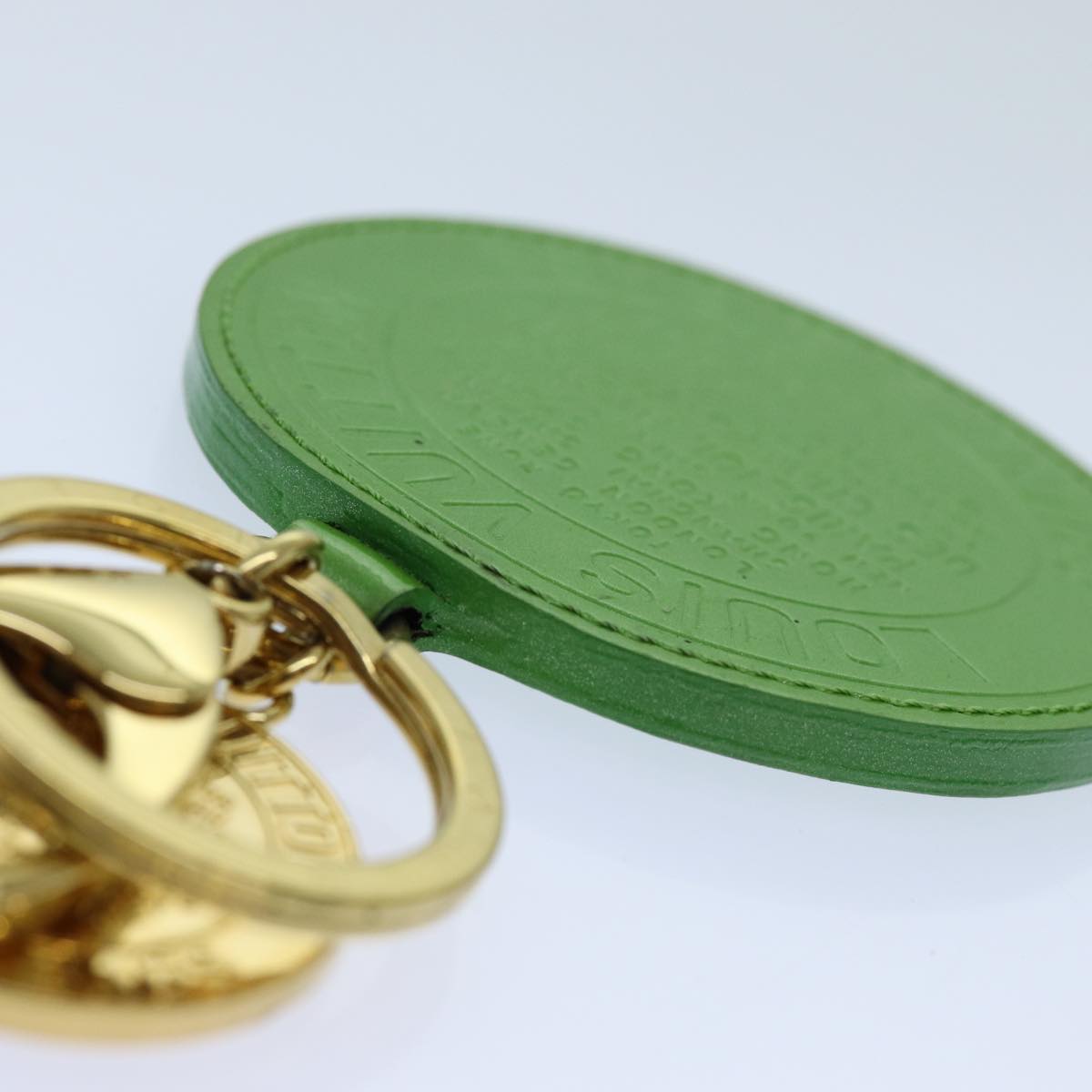 LOUIS VUITTON Vernis T&B Porte Cles Ron Key Holder Green LV ar11669B