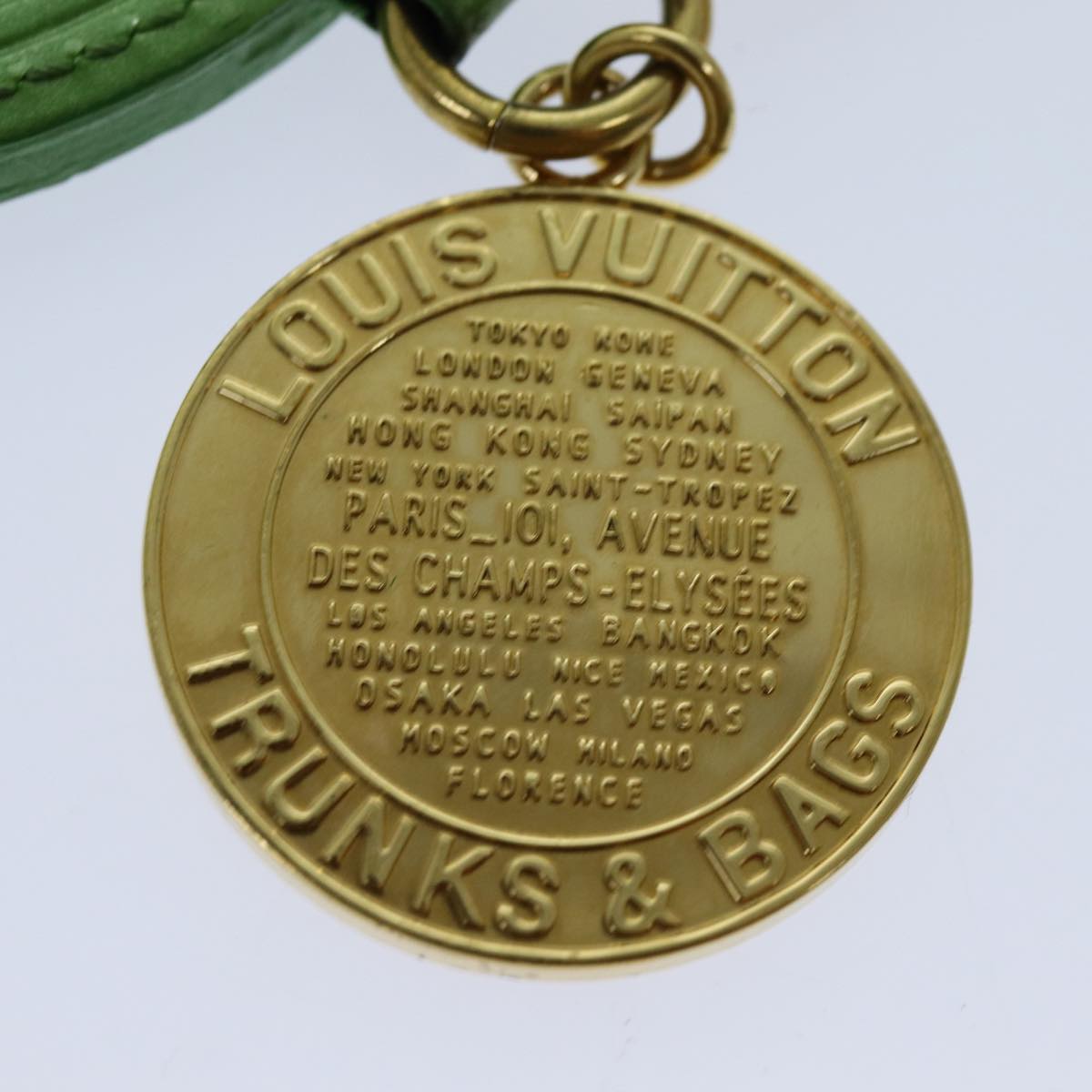 LOUIS VUITTON Vernis T&B Porte Cles Ron Key Holder Green LV ar11669B