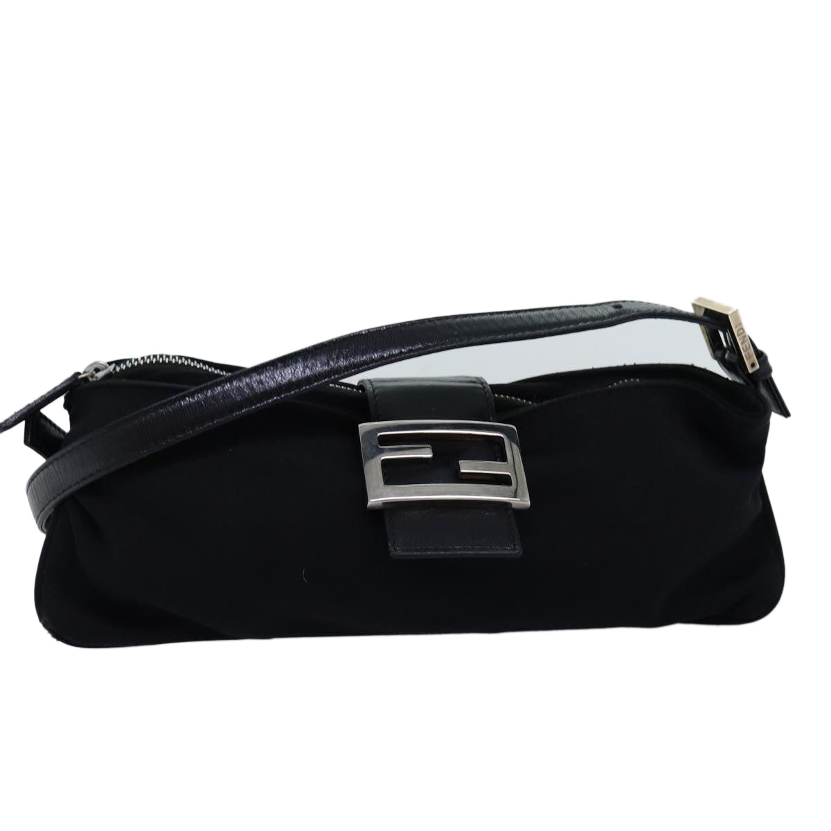 Luxury Fendi Mamma Baguette Shoulder Bag Nylon Blackar11787B