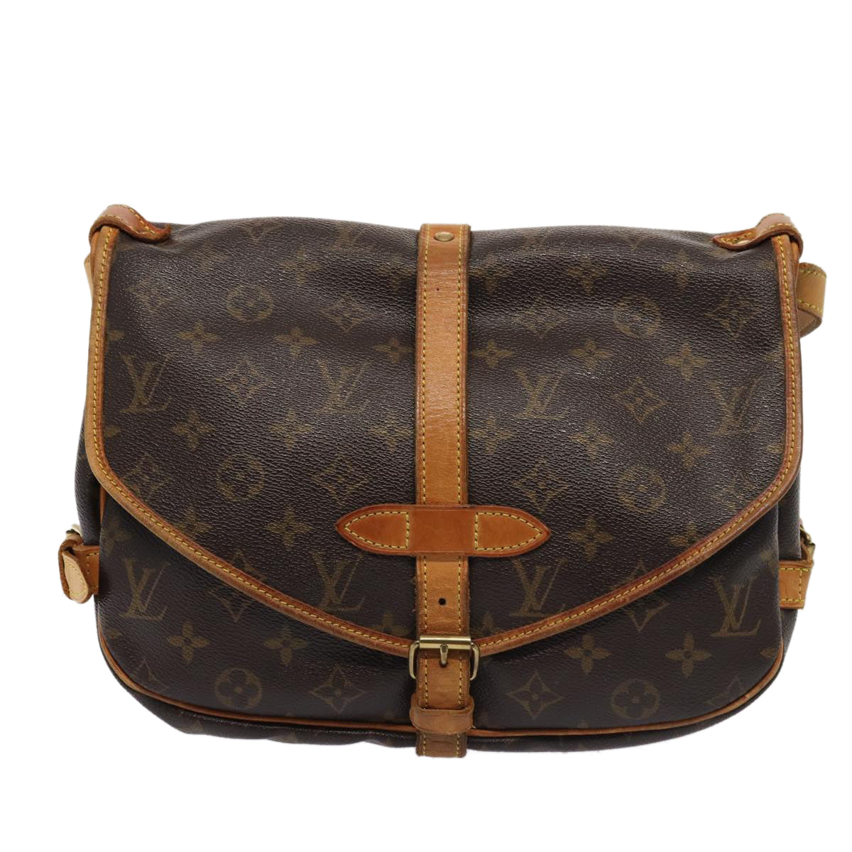 LOUIS VUITTON Monogram Saumur 30 Shoulder Bag M42256 LV ar12049