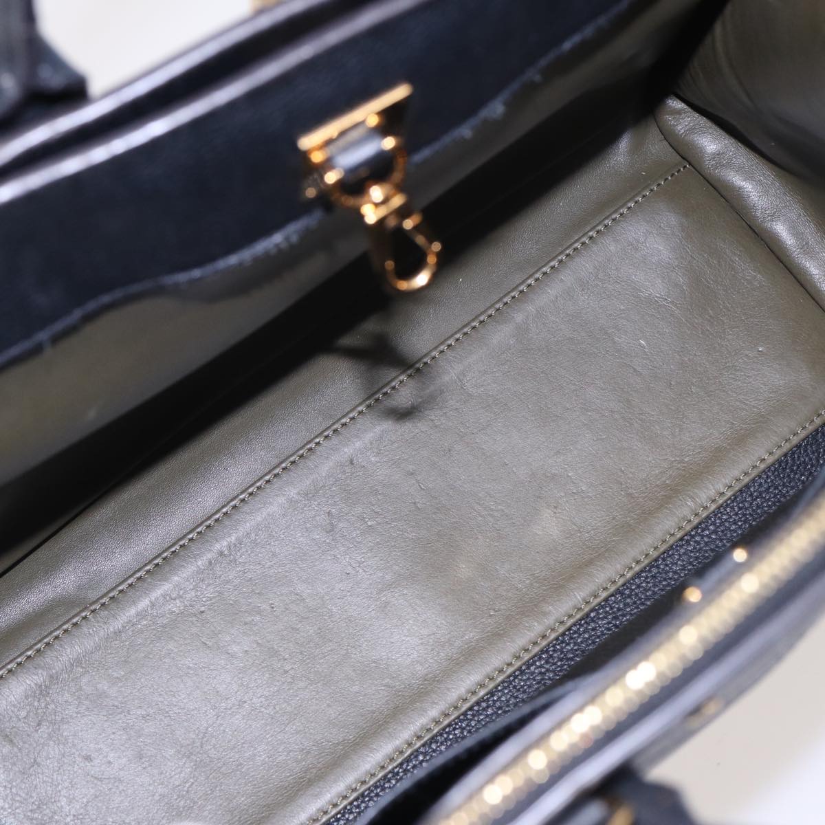 LOUIS VUITTON City Steamer MM Bag Leather 2way Black Green M54312 ar12078