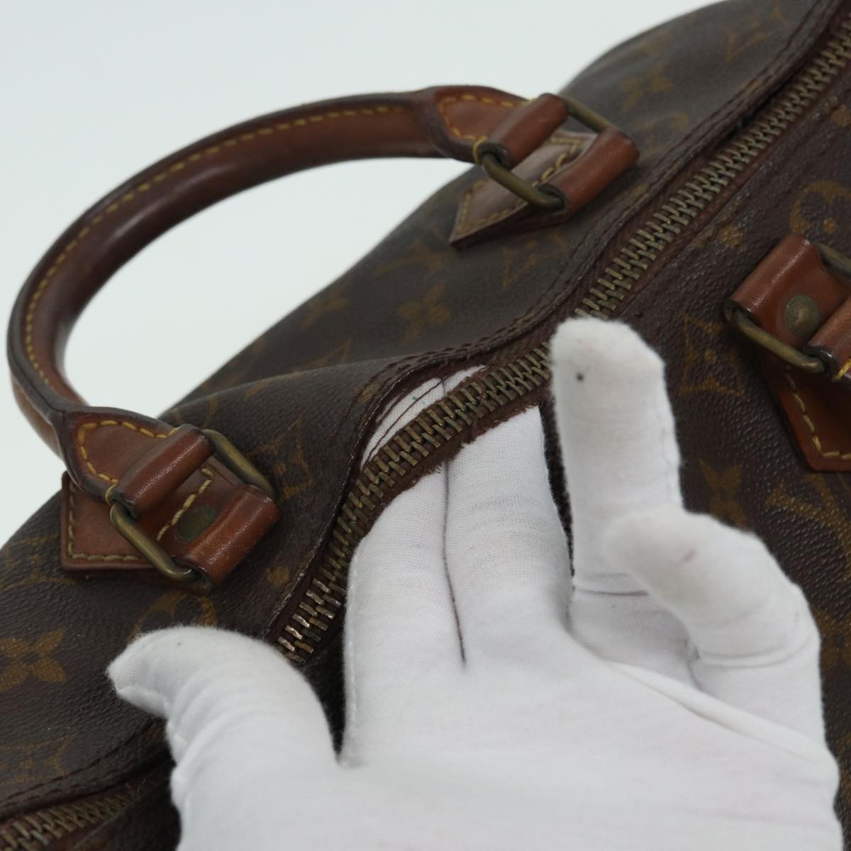 LOUIS VUITTON Monogram Speedy 30 Hand Bag Vintage M41526 LV ar12081