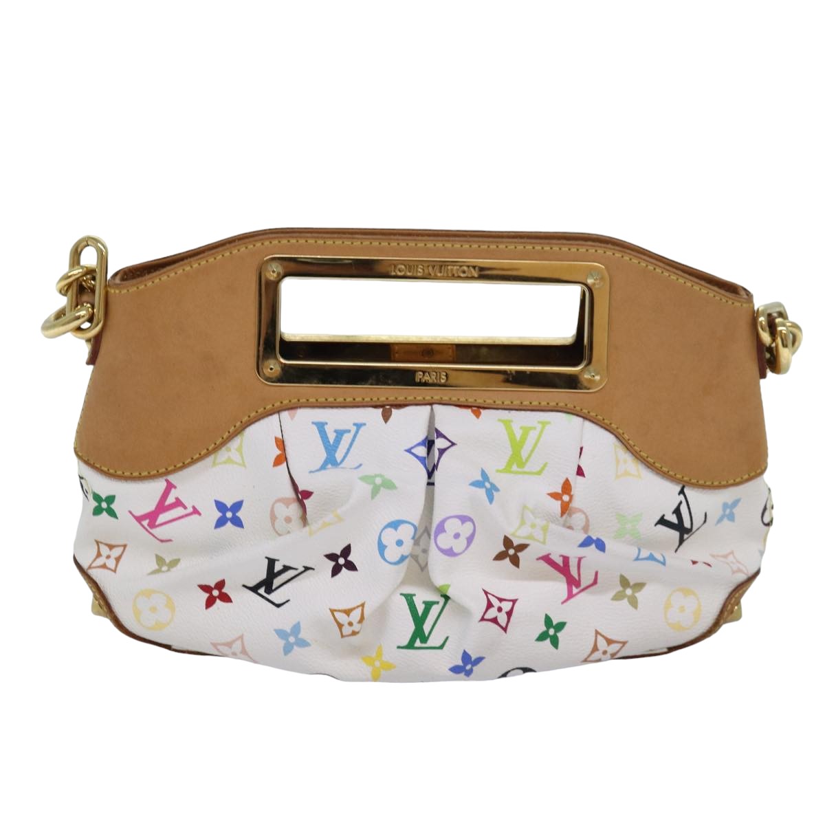 LOUIS VUITTON Monogram Multicolor Judy PM Bag White M40257 LV ar12108A
