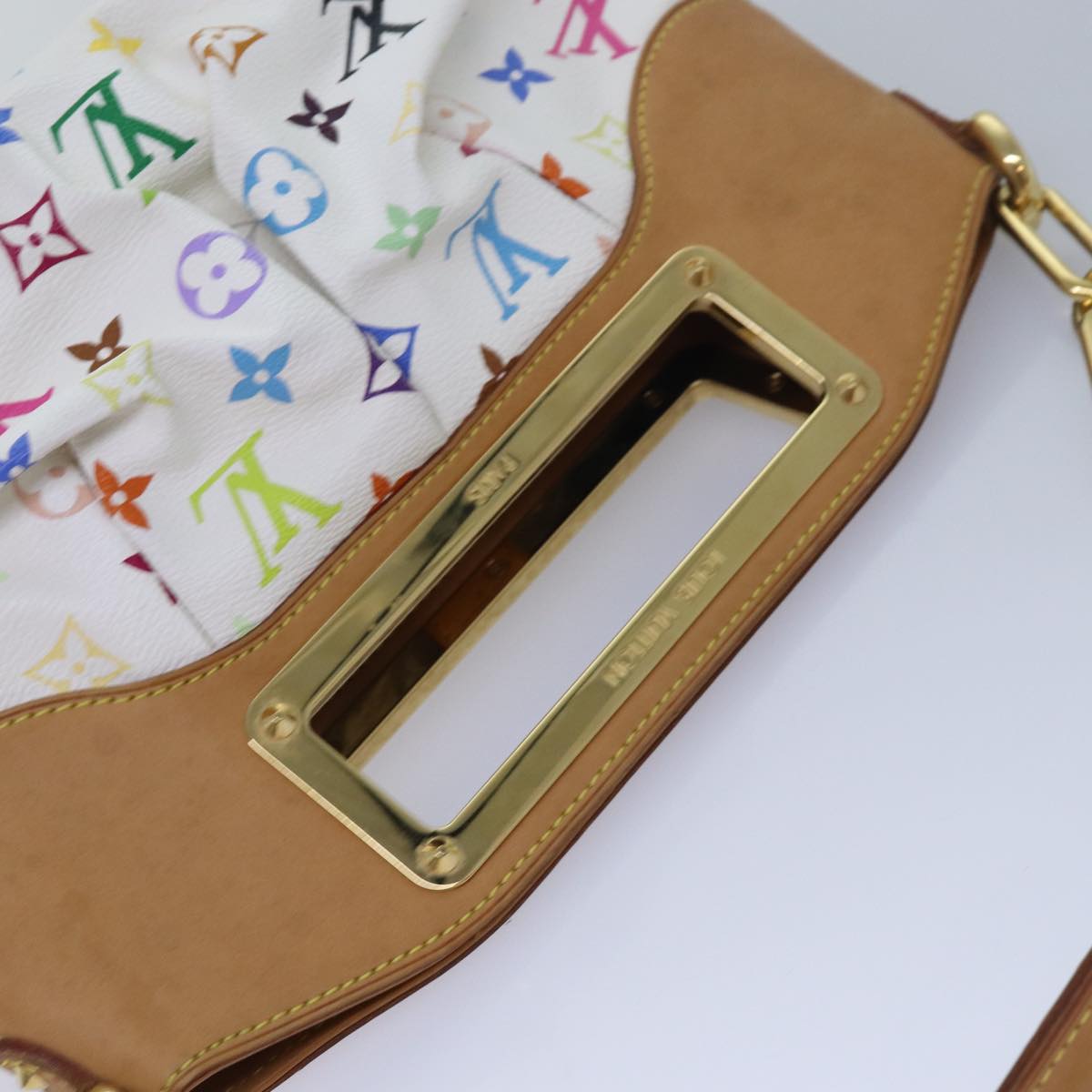 LOUIS VUITTON Monogram Multicolor Judy PM Bag White M40257 LV ar12108A