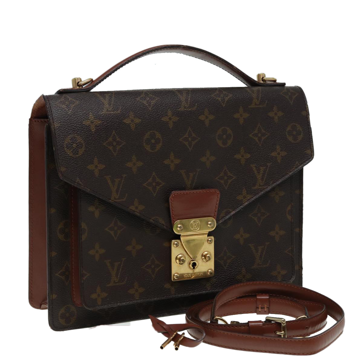 LOUIS VUITTON Monogram Monceau 28 Hand Bag 2way M51185 LV ar12173