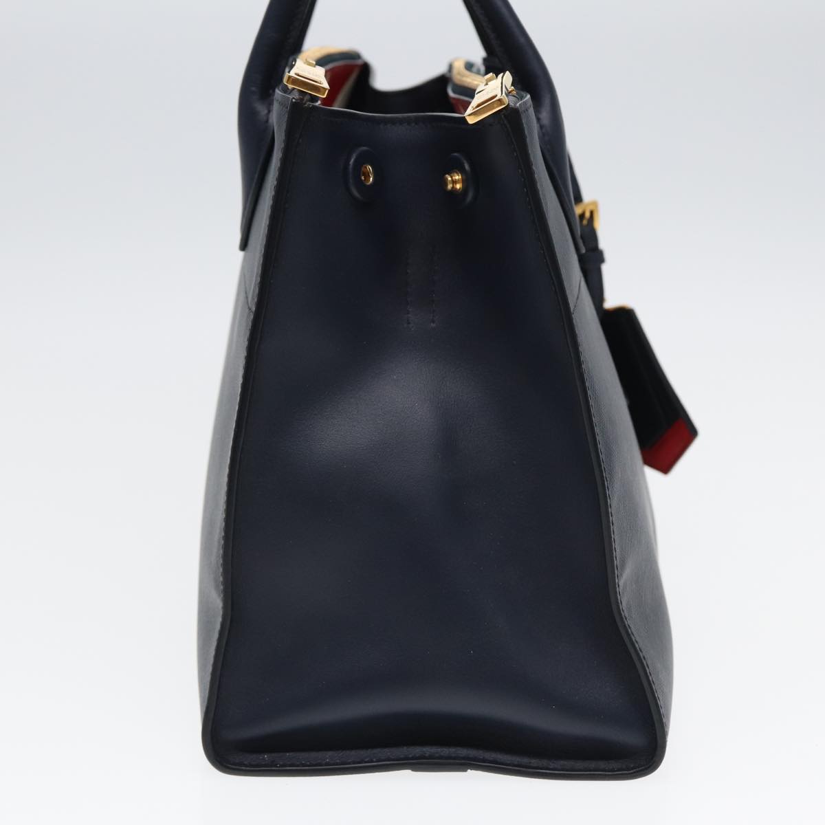 Luxury Prada Hand Bag Safiano leather 2way Navy  ar12198