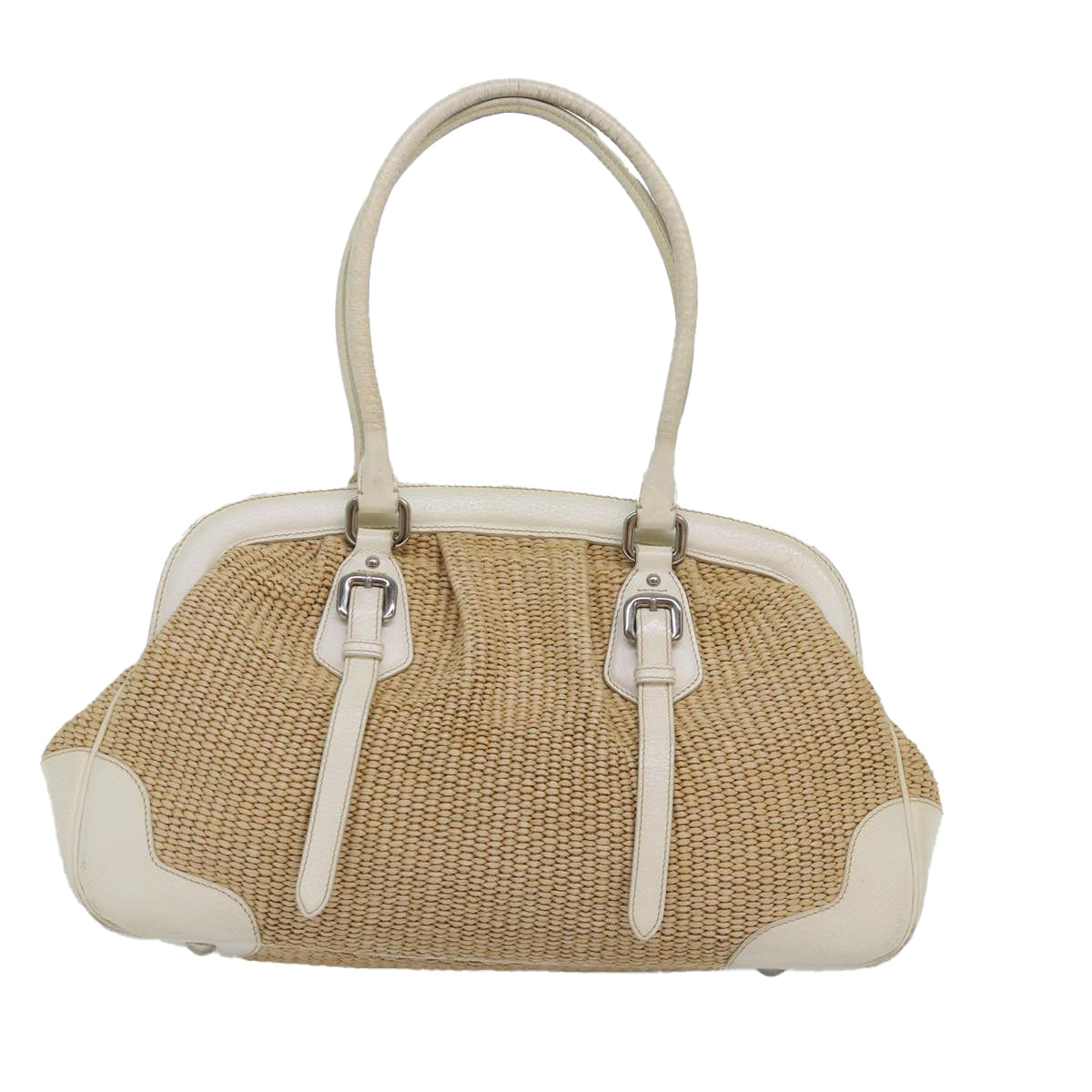 Luxury Prada Hand Bag Straw Beige  ar12199