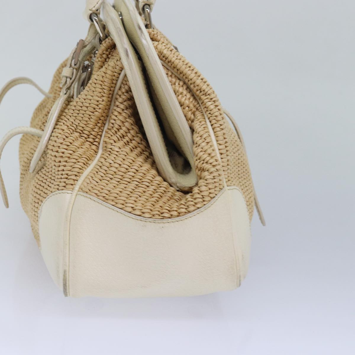 Luxury Prada Hand Bag Straw Beige  ar12199