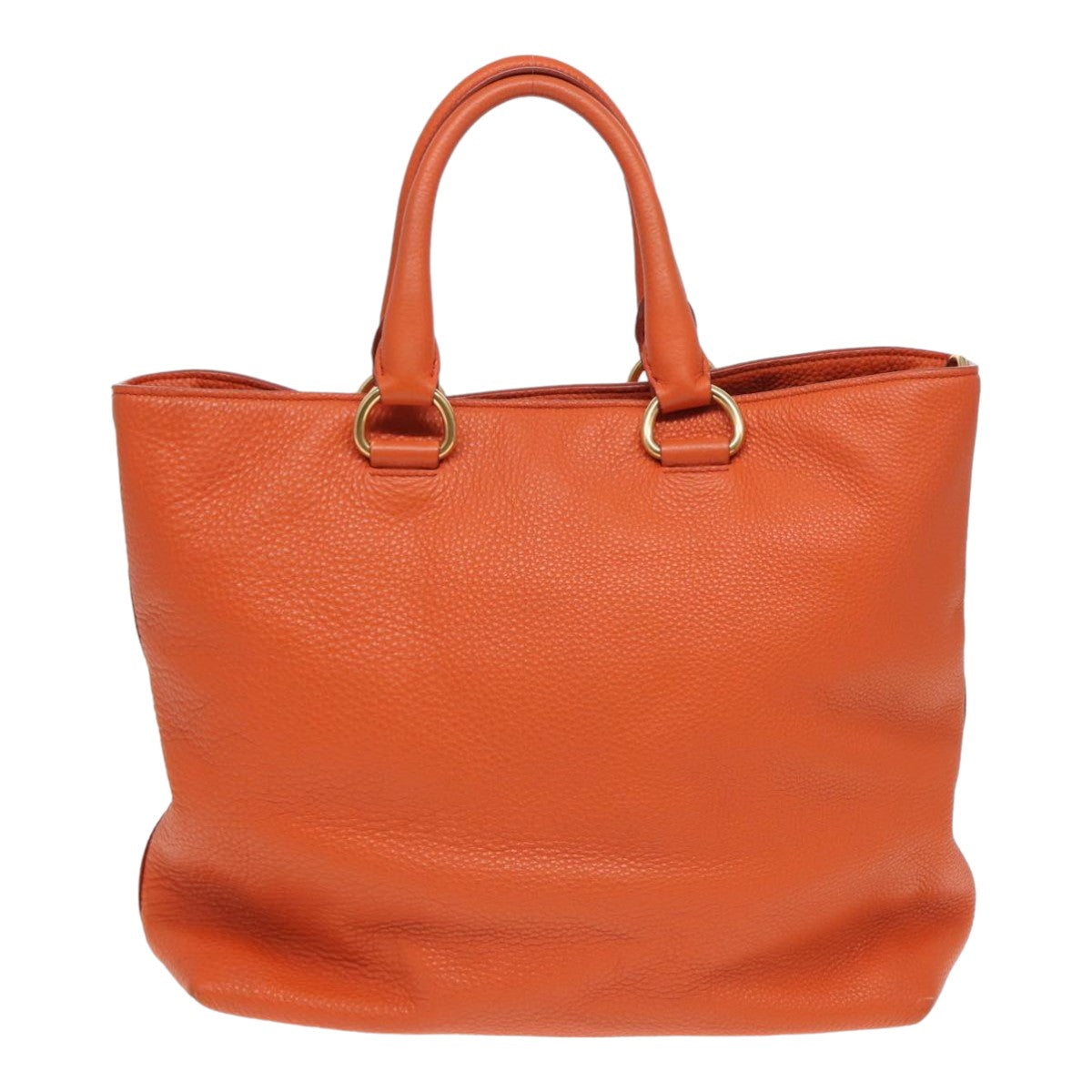 Luxury Prada Hand Bag Leather 2way Orange  ar12200
