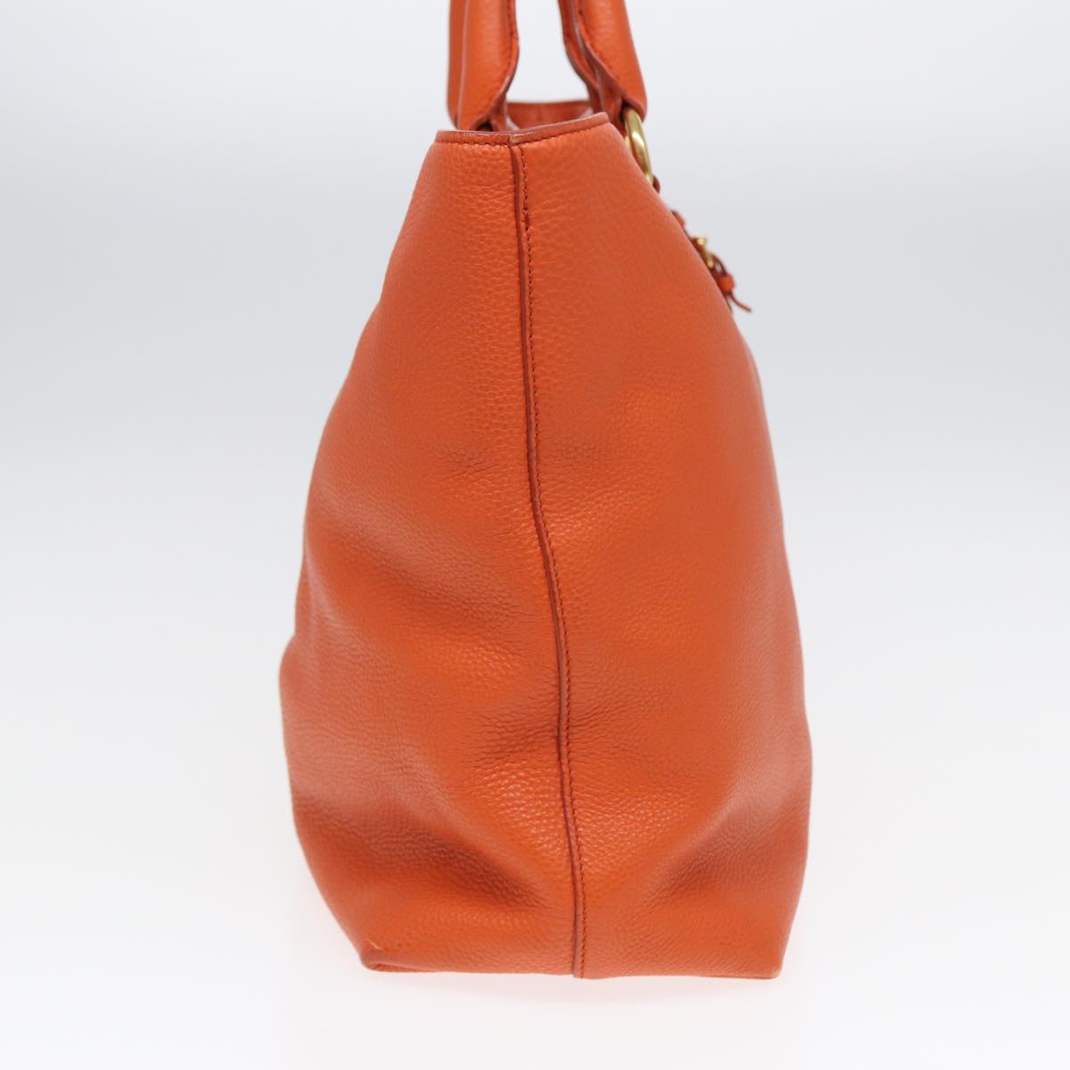 Luxury Prada Hand Bag Leather 2way Orange  ar12200