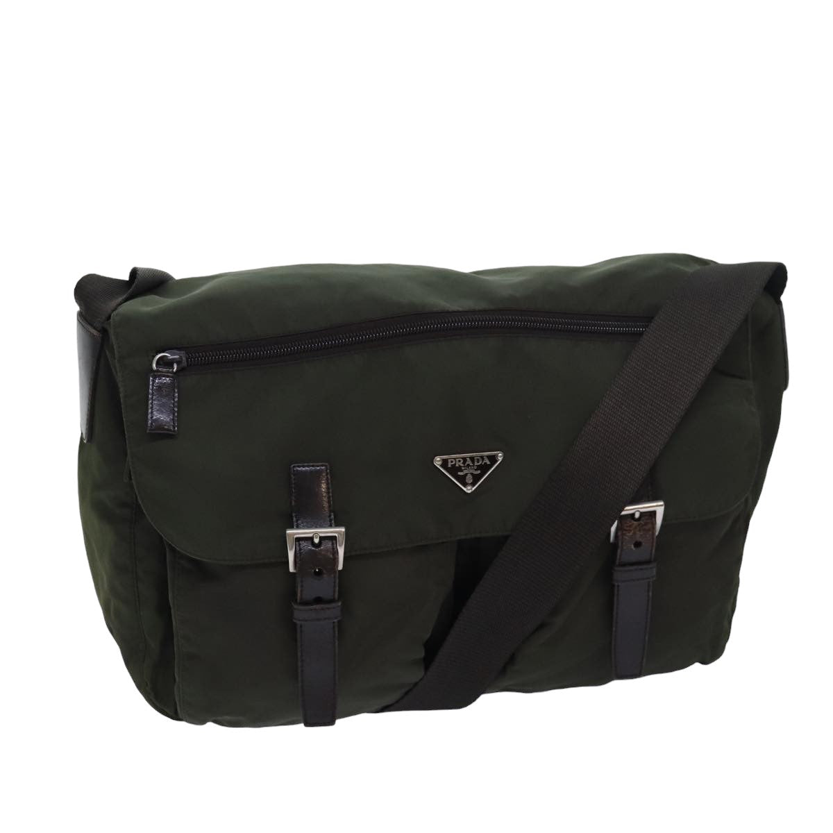 Luxury Prada Shoulder Bag Nylon Khaki  ar12206