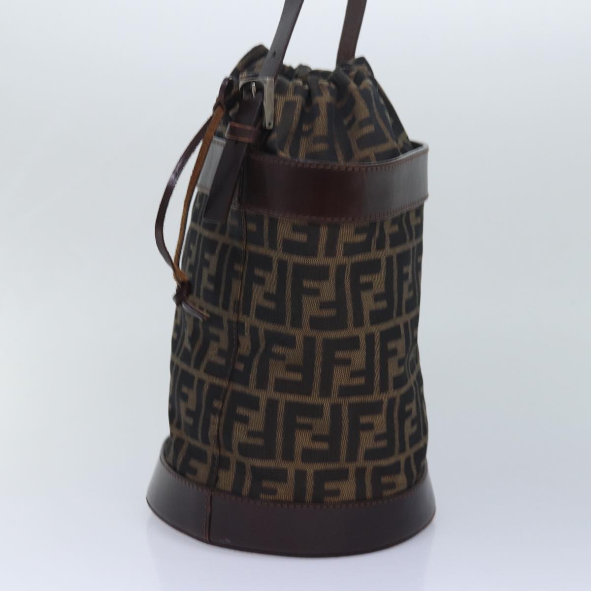 Luxury Fendi Zucca Canvas Hand Bag Brown Khakiar12224