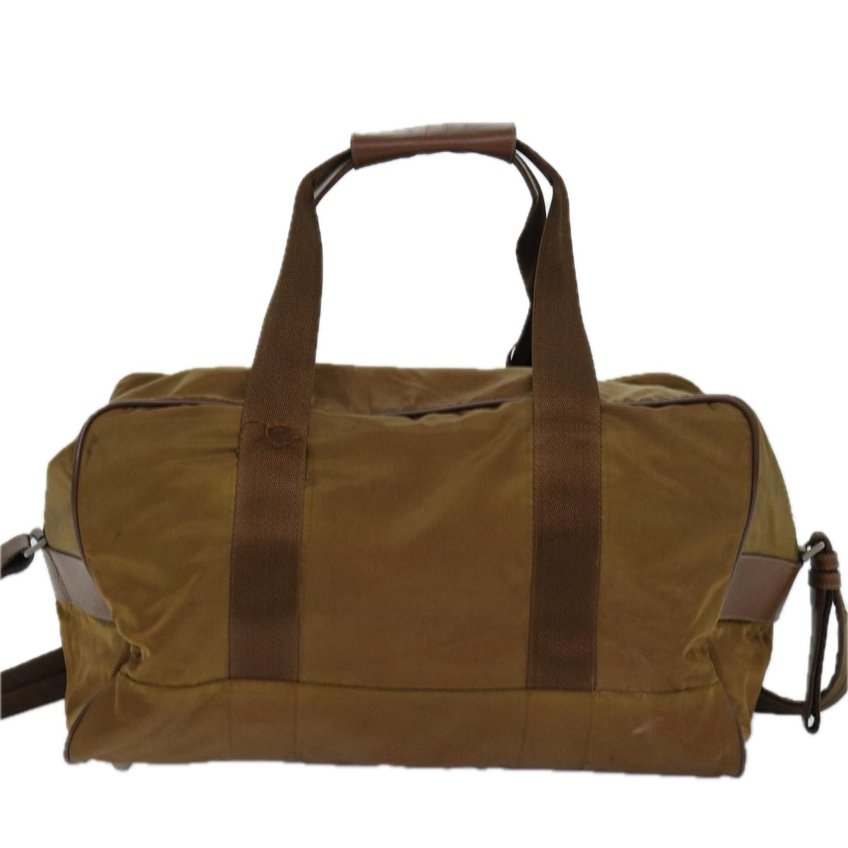 Luxury Prada Boston Bag Nylon 2way Brown  ar12276