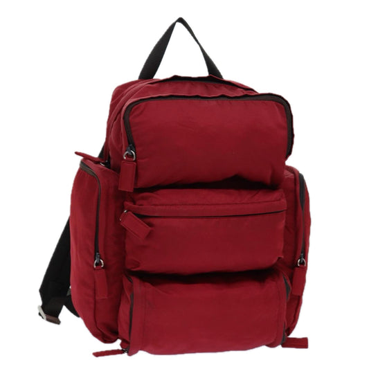 Luxury Prada Backpack Nylon Red  ar12280
