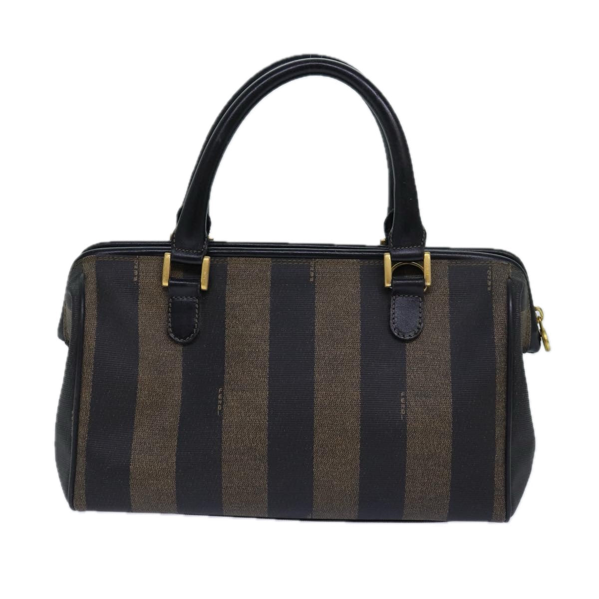 Luxury Fendi Pecan Canvas Hand Bag Brown Blackar12307