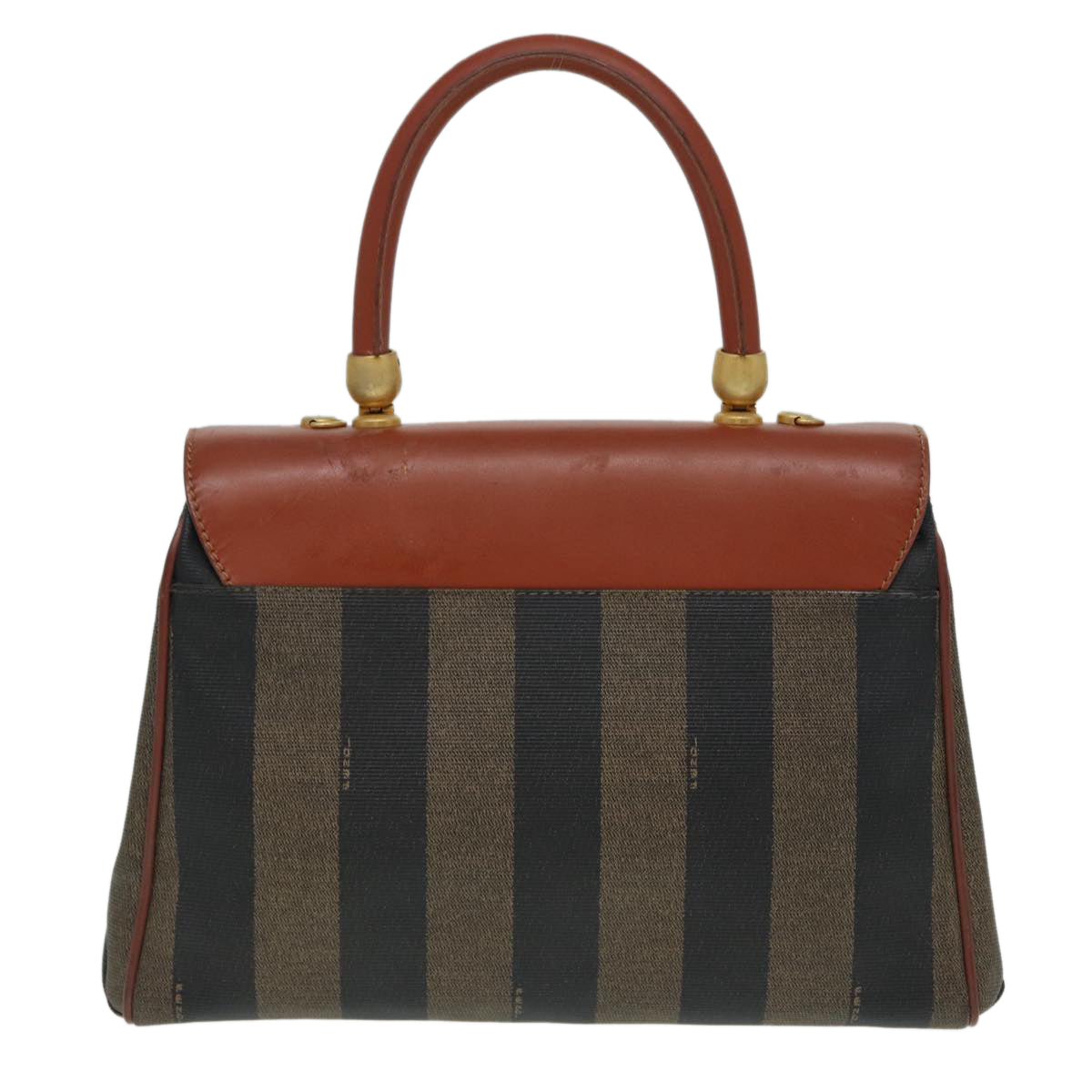 Luxury Fendi Pecan Canvas Hand Bag Brown Blackar12314