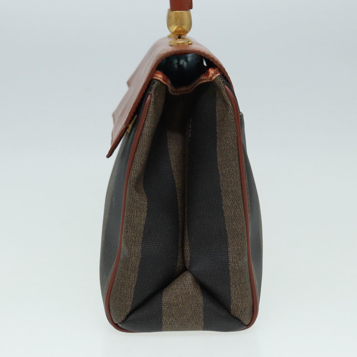 Luxury Fendi Pecan Canvas Hand Bag Brown Blackar12314