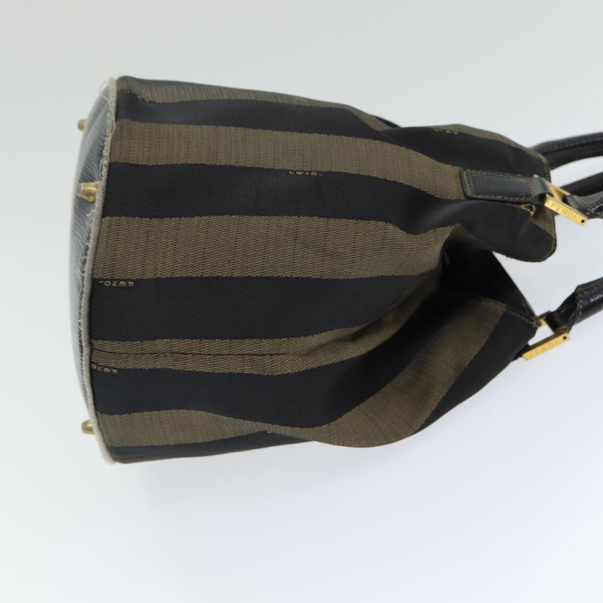 Luxury Fendi Pecan Canvas Hand Bag Brown Blackar12316