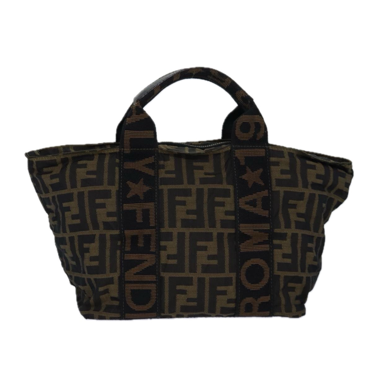 Luxury Fendi Zucca Canvas Hand Bag Brown Blackar12317