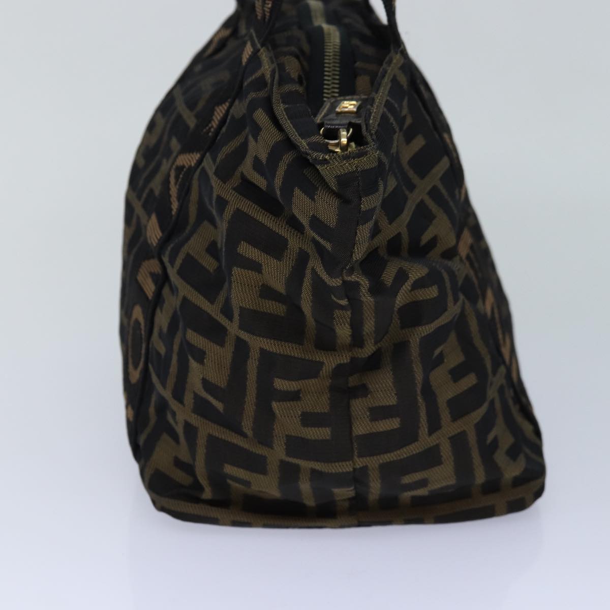 Luxury Fendi Zucca Canvas Hand Bag Brown Blackar12317
