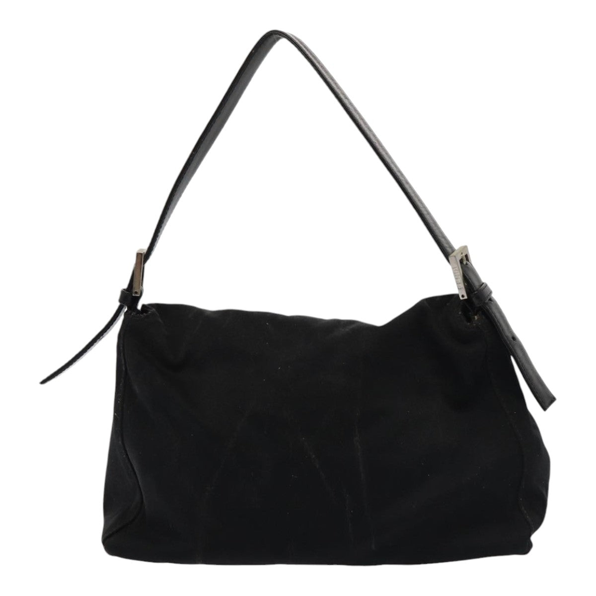 Luxury Fendi Mamma Baguette Shoulder Bag Nylon Blackar12319