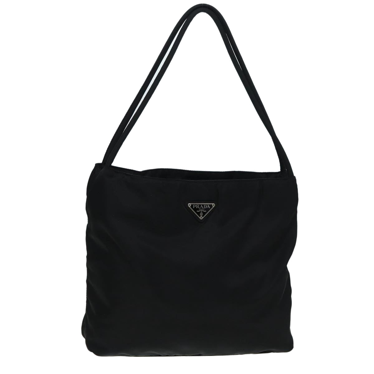 Luxury Prada Tote Bag Nylon Black Silver  ar12341