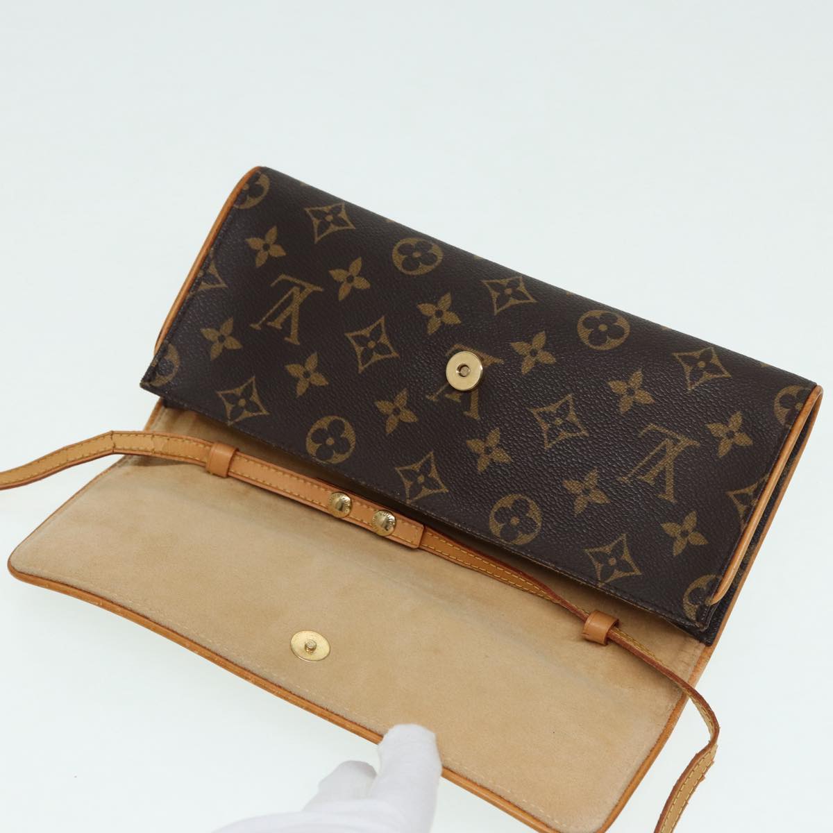 LOUIS VUITTON Monogram Pochette Twin GM Shoulder Bag M51852 LV ar12347