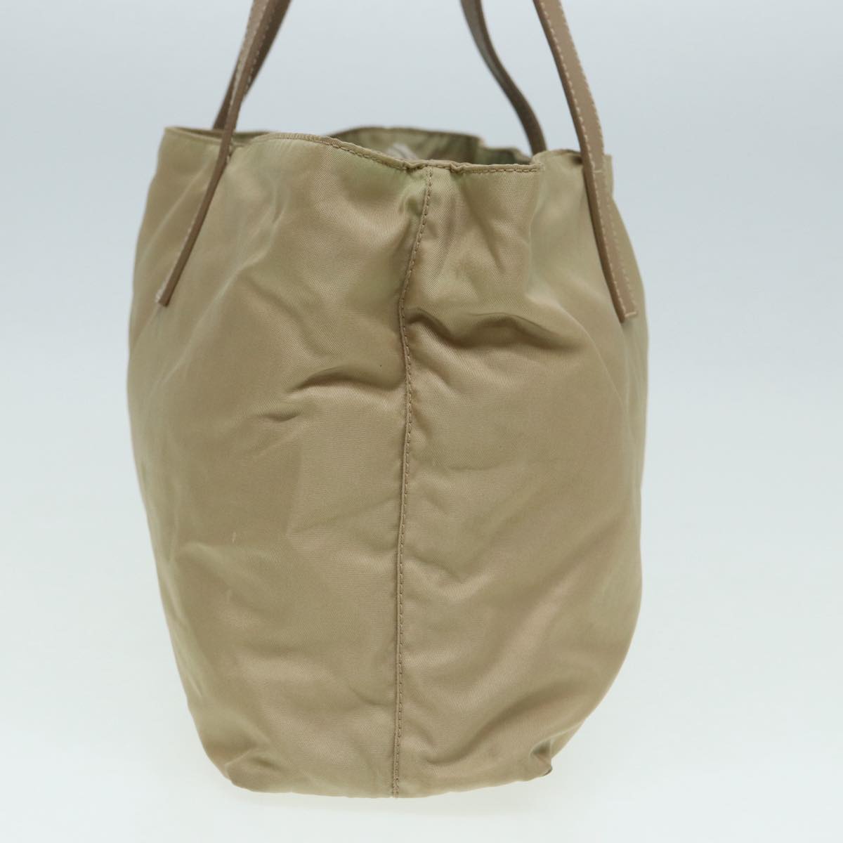 Luxury Prada Tote Bag Nylon Beige Silver  ar12356