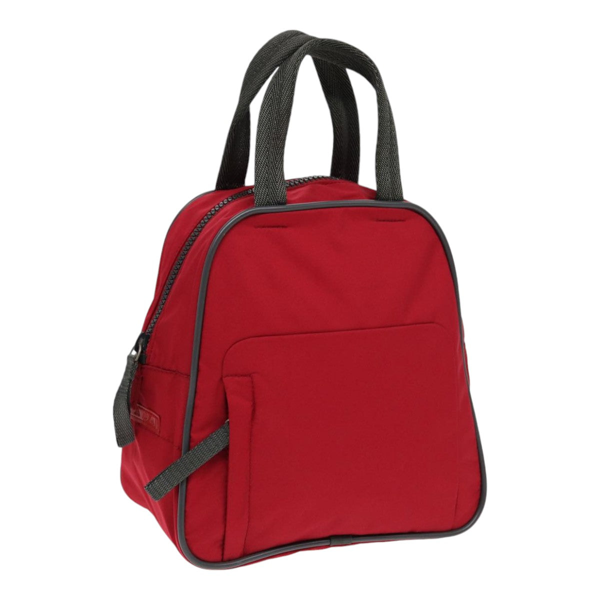 Luxury Prada Sports Hand Bag Nylon Red Gray Silver  ar12357