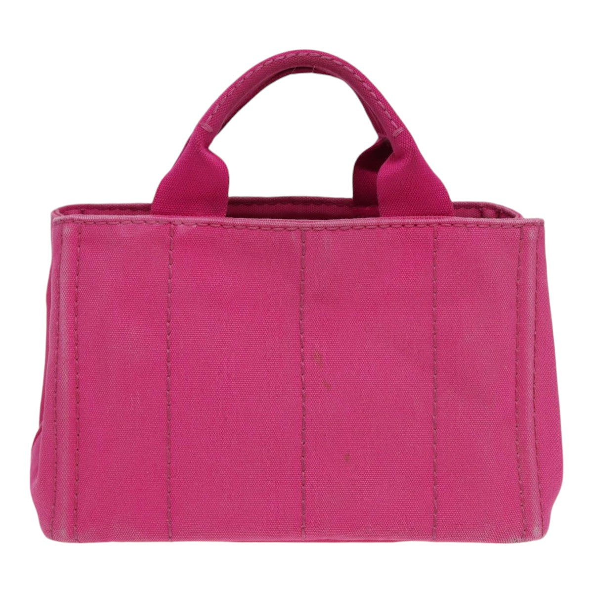 Luxury Prada Canapa PM Hand Bag Canvas 2way Pink Gold  ar12364