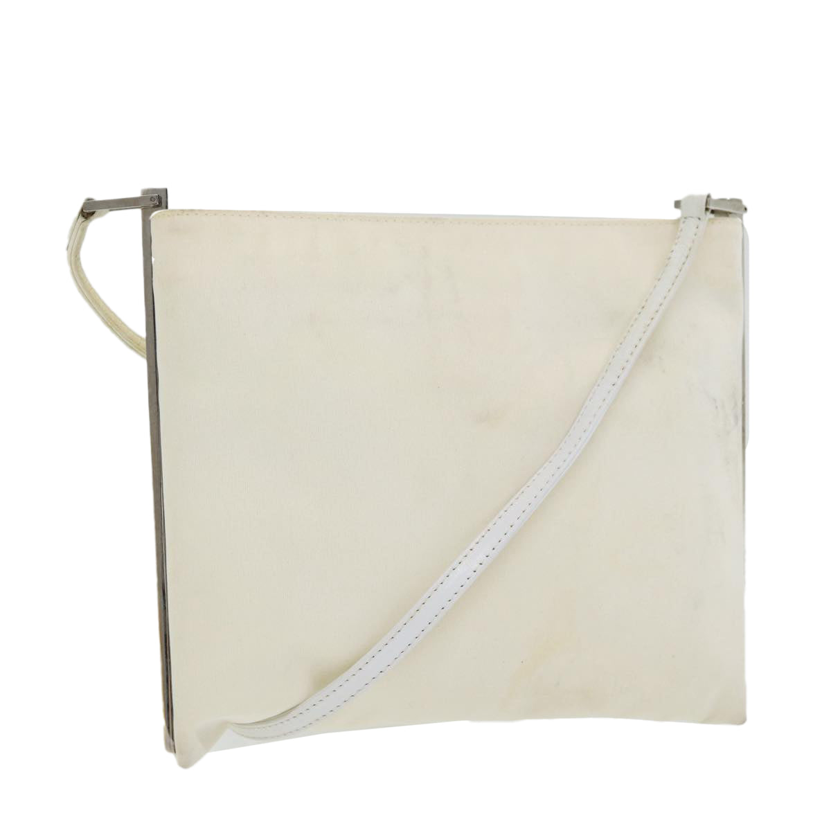 Luxury Fendi Shoulder Bag Nylon White Silverar12395