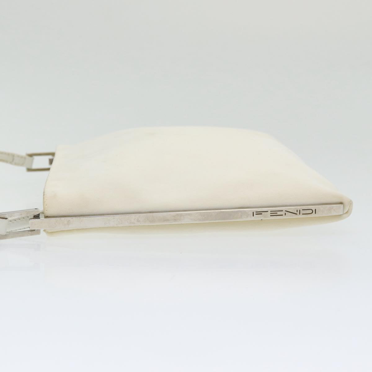 Luxury Fendi Shoulder Bag Nylon White Silverar12395