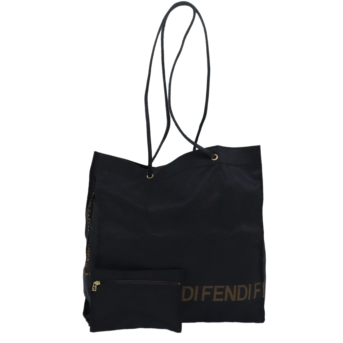 Luxury Fendi Tote Bag Nylon Black Goldar12397