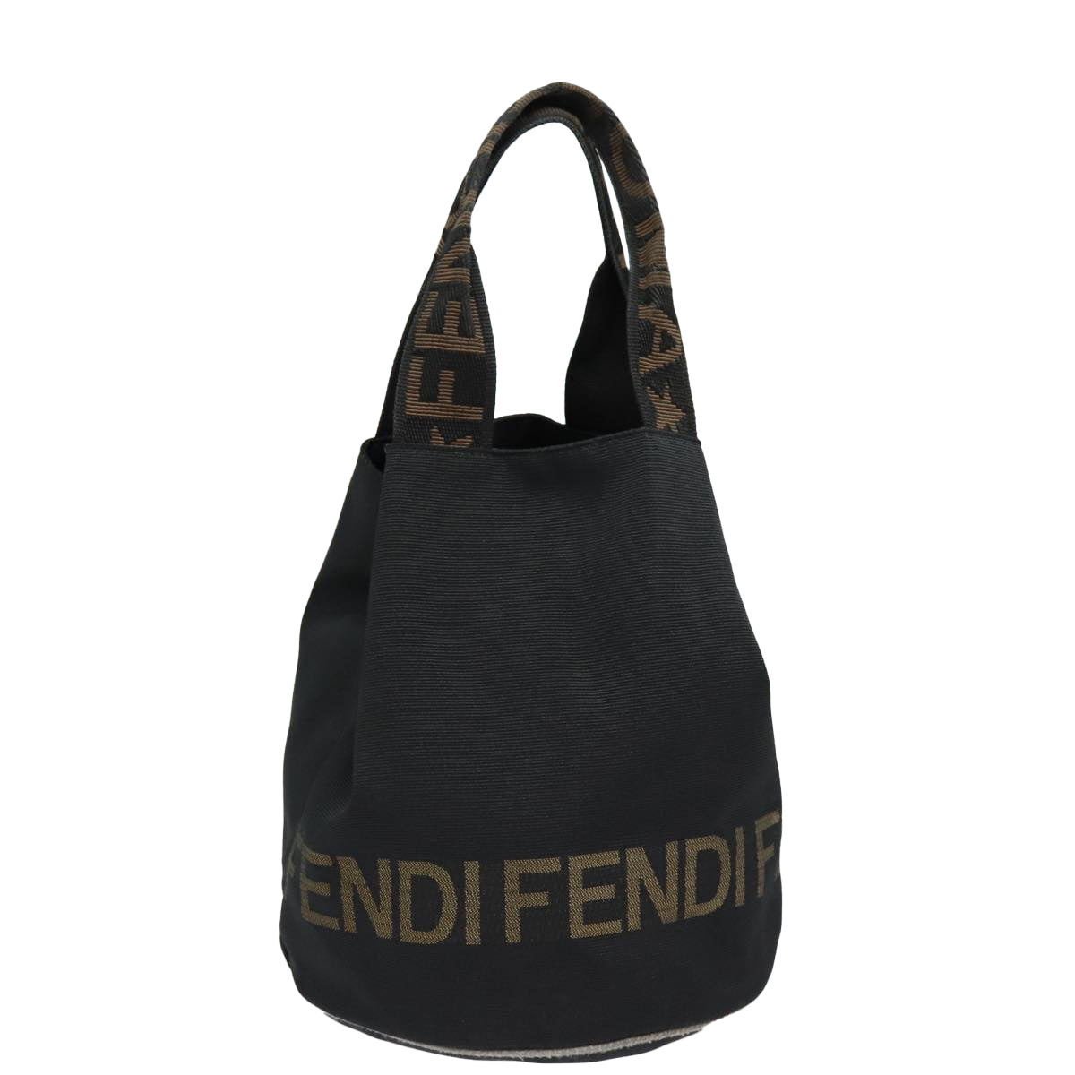 Luxury Fendi Hand Bag Nylon Black Goldar12398