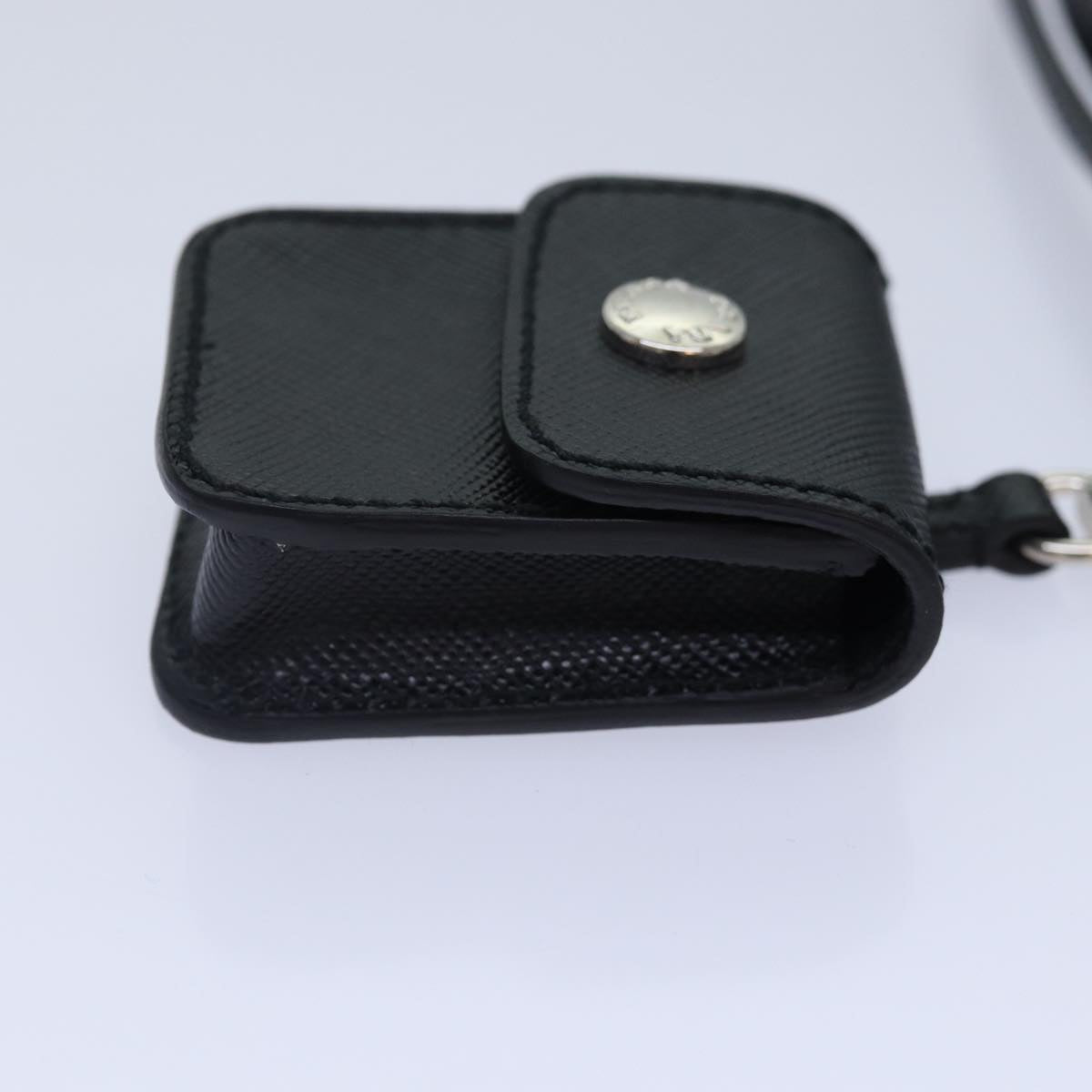 Luxury Prada AirPods Case Safiano leather Black Silver  ar12435