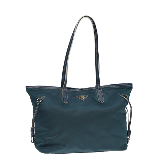 Luxury Prada Tote Bag Nylon Blue Gold  ar12524