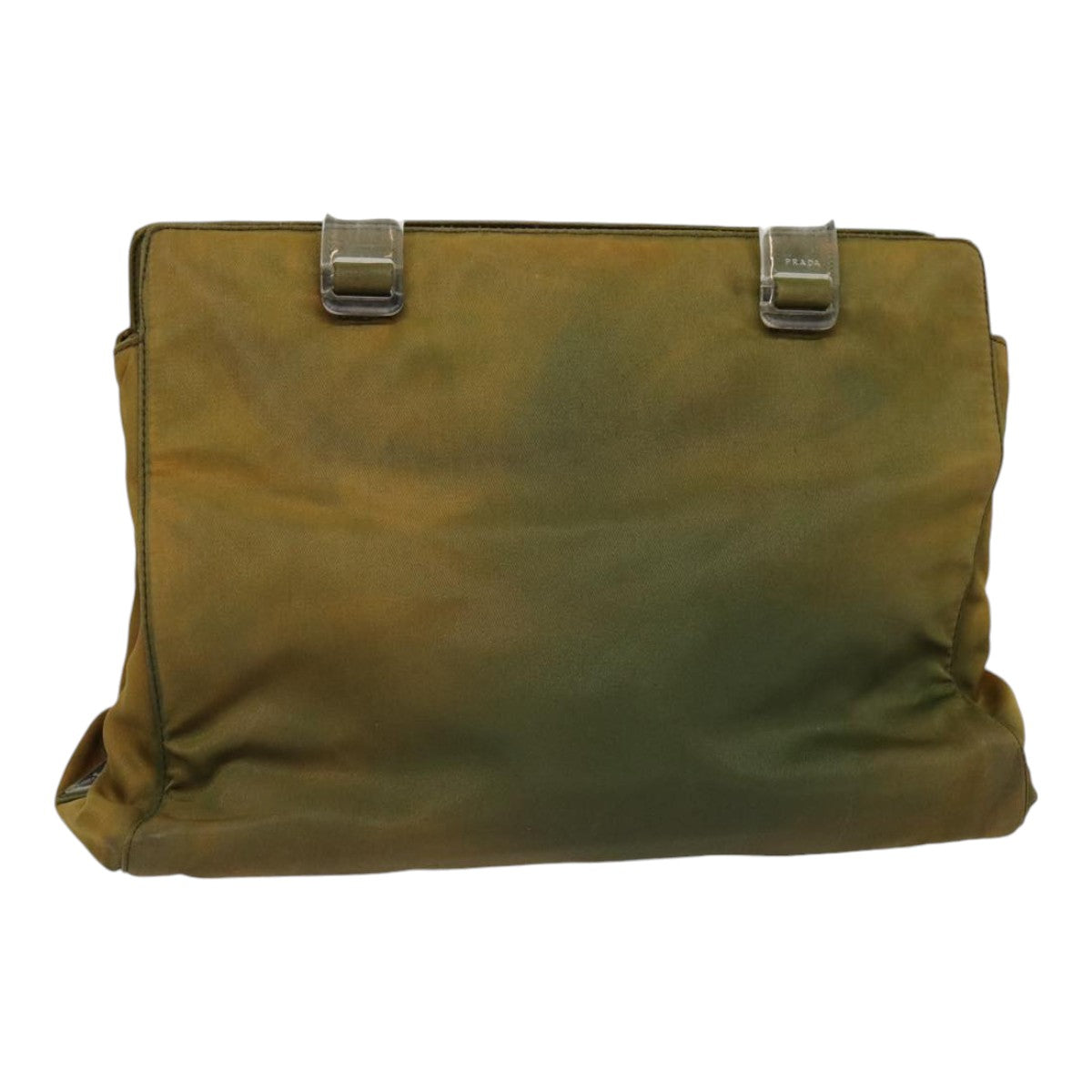 Luxury Prada Hand Bag Nylon Brown Silver  ar12525