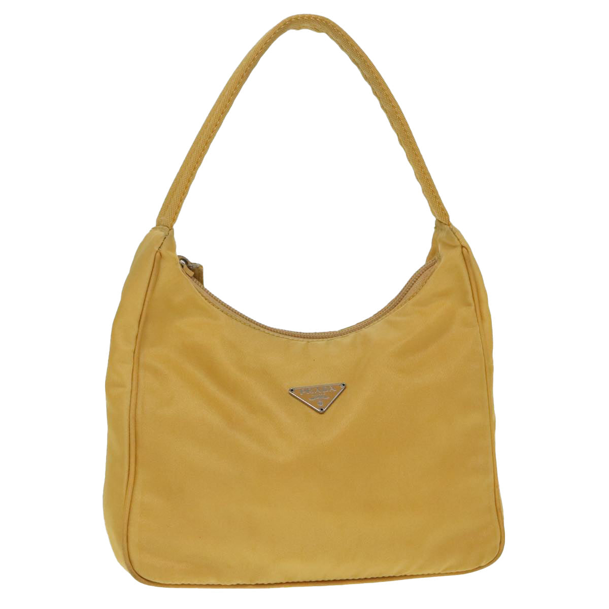 Luxury Prada Mini Hand Bag Nylon Yellow Silver  ar12534
