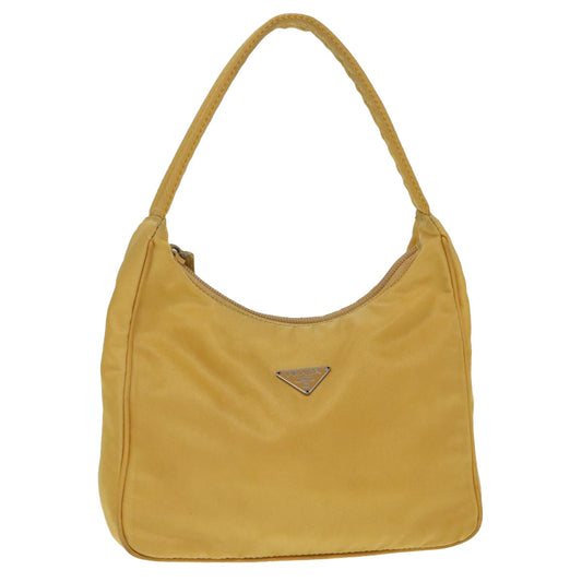Luxury Prada Mini Hand Bag Nylon Yellow Silver  ar12534