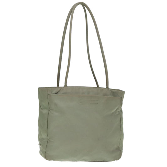 Luxury Prada Tote Bag Nylon Khaki Silver  ar12536