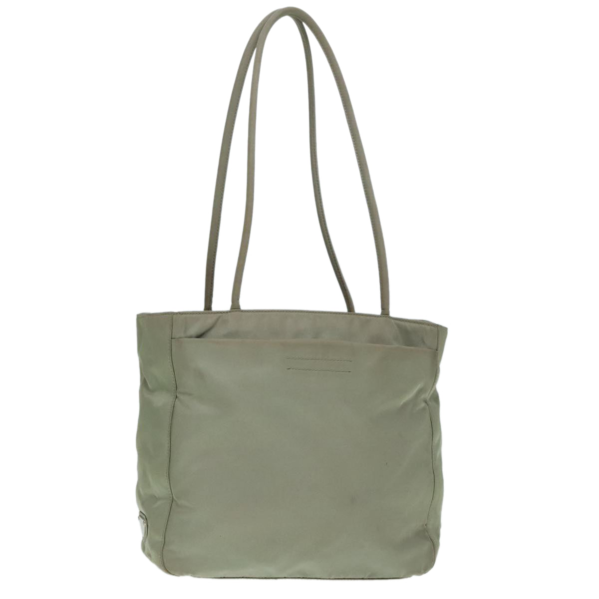 Luxury Prada Tote Bag Nylon Khaki Silver  ar12536