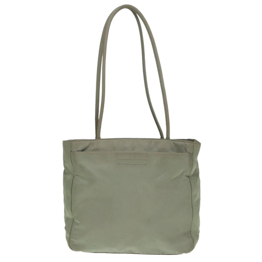 Luxury Prada Tote Bag Nylon Khaki Silver  ar12536
