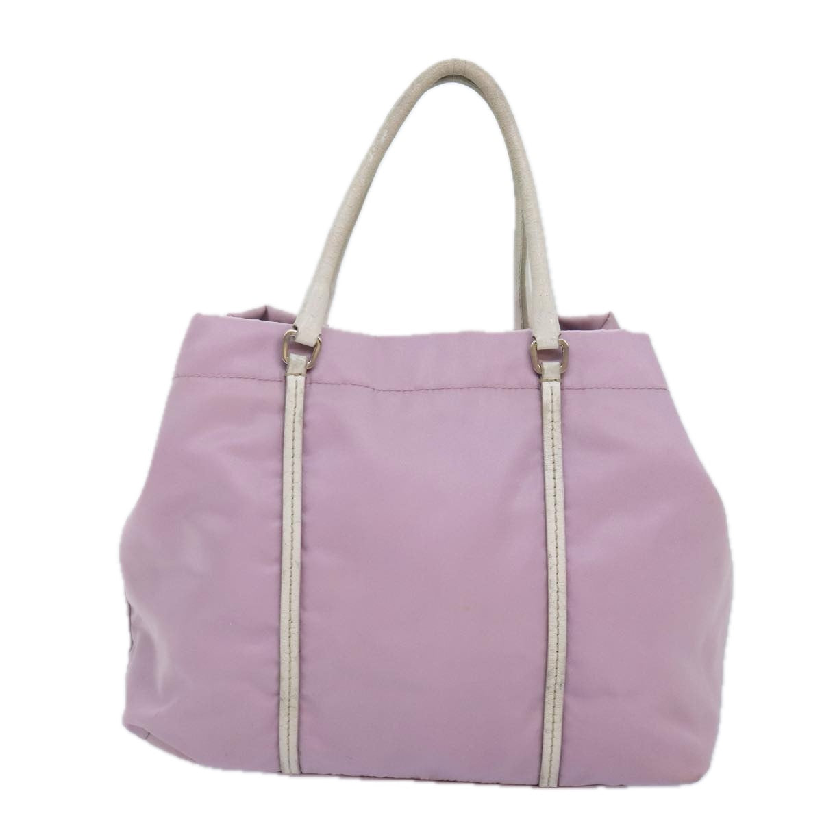 Luxury Prada Hand Bag Nylon Pink Silver  ar12548