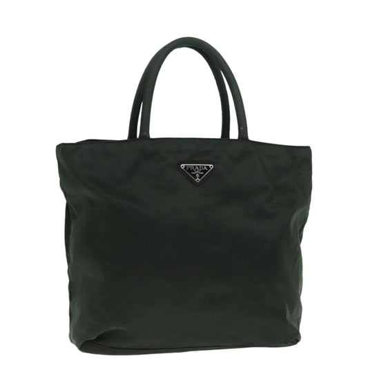 Luxury Prada Hand Bag Nylon Green Silver  ar12551