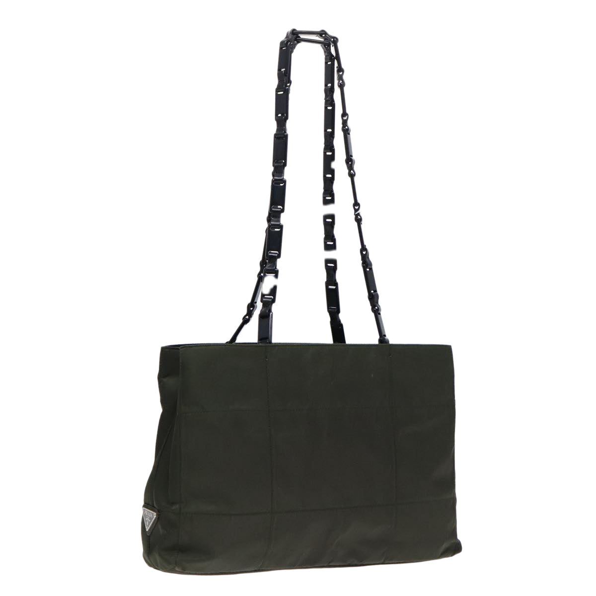 Luxury Prada Shoulder Bag Nylon Green Silver  ar12552